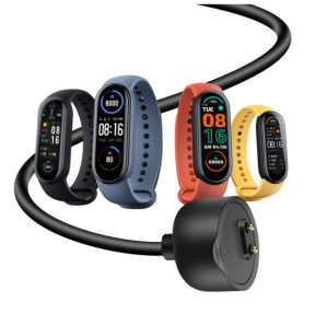Akyga Câble de Charge USB vers Xiaomi Mi Band 7 / Mi Band 6 / Mi Band 5 50cm Noir