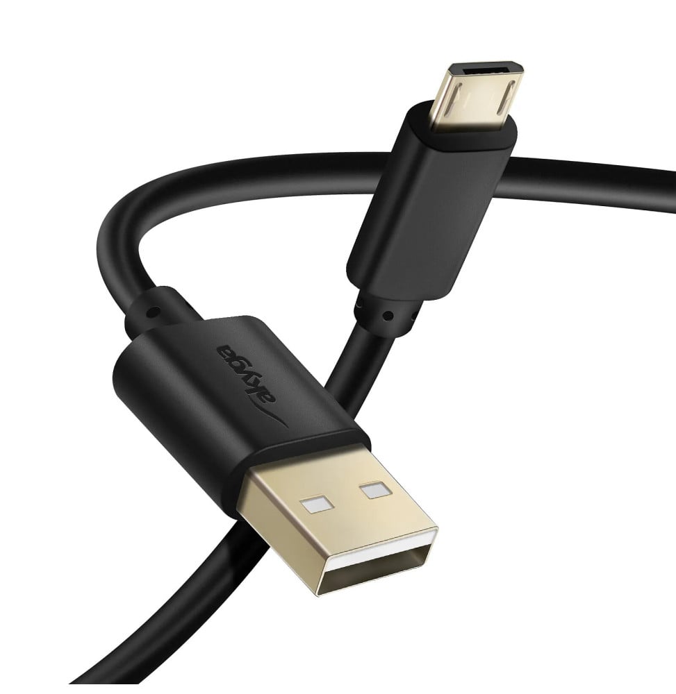 Akyga Câble USB vers Micro-USB Charge et Synchronisation Longueur 1.8m Noir