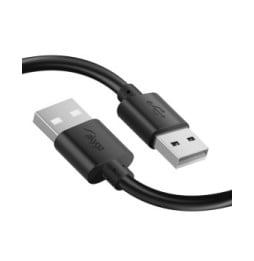 Akyga Câble USB vers USB 2.0 Transfert de Données Rapide Longueur 1.8m Noir