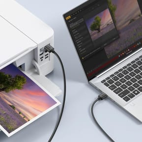 Akyga Câble USB vers USB 2.0 Transfert de Données Rapide Longueur 1.8m Noir — image 3