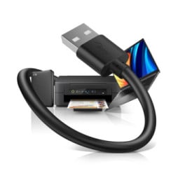 Akyga Câble USB vers USB 2.0 Transfert de Données Rapide Longueur 1.8m Noir