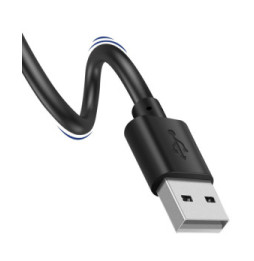 Akyga Câble USB vers USB 2.0 Transfert de Données Rapide Longueur 1.8m Noir