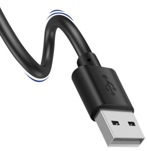 Akyga Câble USB vers USB 2.0 Transfert de Données Rapide Longueur 1.8m Noir