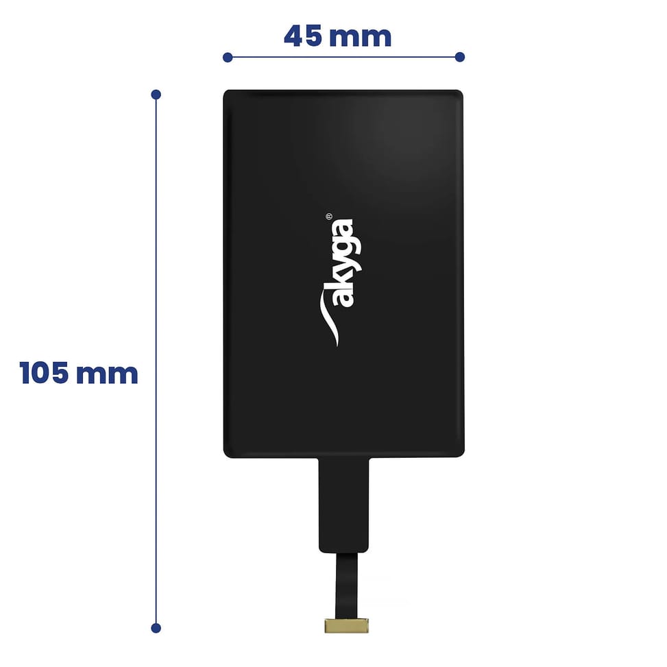 Akyga Nappe de Transformation Charge Sans Fil Qi avec Connecteur Micro USB Noir — image 5