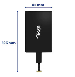 Akyga Nappe de Transformation Charge Sans Fil Qi avec Connecteur Micro USB Noir