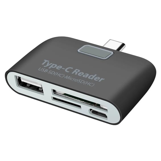 Avizar Adaptateur USB-C vers USB et micro USB, Lecteur Carte SD et micro SD