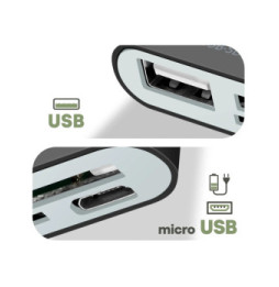 Avizar Adaptateur USB-C vers USB et micro USB, Lecteur Carte SD et micro SD