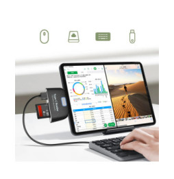 Avizar Adaptateur USB-C vers USB et micro USB, Lecteur Carte SD et micro SD