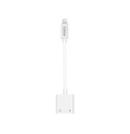 Avizar Adaptateur Audio et Charge iPhone vers Double Lightning Design compact - Blanc