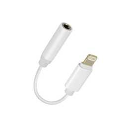 Avizar Adaptateur audio iPhone Lightning mâle vers Jack 3.5mm femelle Blanc
