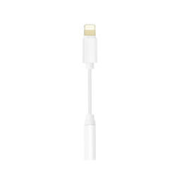 Avizar Adaptateur audio iPhone Lightning mâle vers Jack 3.5mm femelle Blanc