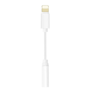Avizar Adaptateur audio iPhone Lightning mâle vers Jack 3.5mm femelle Blanc