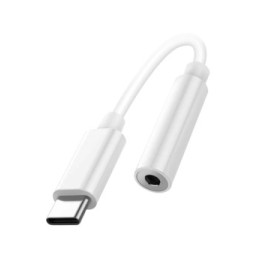 Avizar Adaptateur Audio USB-C vers Jack 3.5mm Son de Haute Qualité Compact Léger Blanc