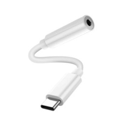 Avizar Adaptateur Audio USB-C vers Jack 3.5mm Son de Haute Qualité Compact Léger Blanc
