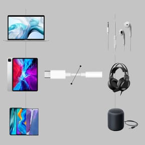 Avizar Adaptateur Audio USB-C vers Jack 3.5mm Son de Haute Qualité Compact Léger Blanc — image 3