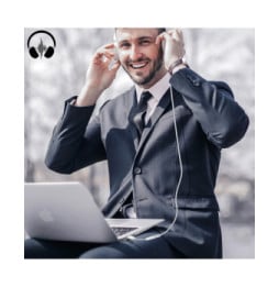 Avizar Adaptateur Audio USB-C vers Jack 3.5mm Son de Haute Qualité Compact Léger Blanc