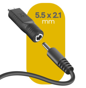 Avizar Adaptateur de Charge DC 5.5 x 2.1mm vers USB-C
