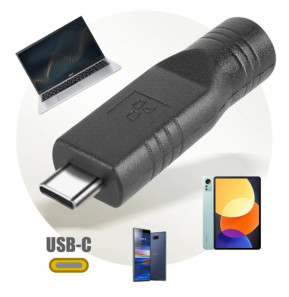 Avizar Adaptateur de Charge DC 5.5 x 2.1mm vers USB-C
