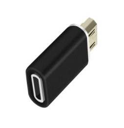 Avizar Adaptateur de charge Lighning femelle vers Micro-USB mâle Format Compact Noir