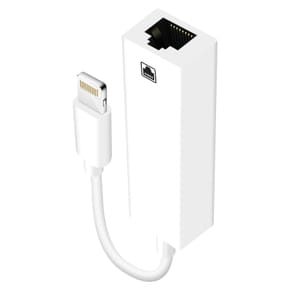 Avizar Adaptateur Ethernet RJ45 vers Lightning pour iPhone et iPad Débit 100 Mbps Blanc — image 2