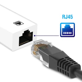 Avizar Adaptateur Ethernet RJ45 vers Lightning pour iPhone et iPad Débit 100 Mbps Blanc — image 4