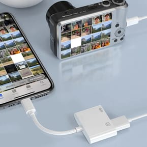 Avizar Adaptateur iPhone / iPad Lightning vers USB et Lightning Charge Compact Blanc — image 5