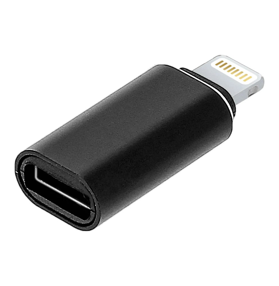 Avizar Adaptateur iPhone Lightning vers USB-C femelle Charge et Synchro - Noir