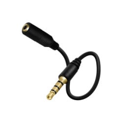 Avizar Adaptateur Jack Mâle 3.5mm vers Jack Femelle 3.5mm Son de Qualité 90mm Noir