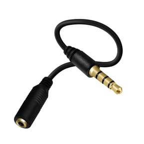 Avizar Adaptateur Jack Mâle 3.5mm vers Jack Femelle 3.5mm Son de Qualité 90mm Noir — image 2