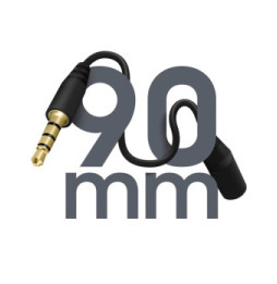 Avizar Adaptateur Jack Mâle 3.5mm vers Jack Femelle 3.5mm Son de Qualité 90mm Noir