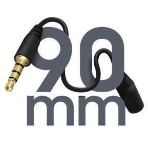 Avizar Adaptateur Jack Mâle 3.5mm vers Jack Femelle 3.5mm Son de Qualité 90mm Noir