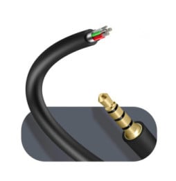 Avizar Adaptateur Jack Mâle 3.5mm vers Jack Femelle 3.5mm Son de Qualité 90mm Noir