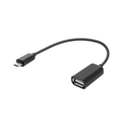 Avizar Adaptateur OTG Micro USB Vers USB Femelle Smartphone / Tablette - Noir