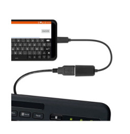 Avizar Adaptateur OTG Micro USB Vers USB Femelle Smartphone / Tablette - Noir