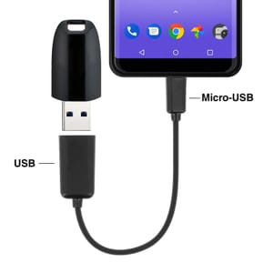 Avizar Adaptateur OTG Micro USB Vers USB Femelle Smartphone / Tablette - Noir — image 4