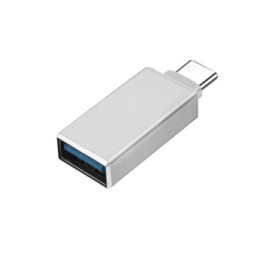 Avizar Adaptateur OTG USB Femelle vers USB-C Mâle Synchronisation Compact Argenté