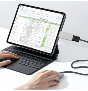 Avizar Adaptateur OTG USB Femelle vers USB-C Mâle Synchronisation Compact Argenté
