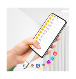 Avizar Adaptateur OTG USB Femelle vers USB-C Mâle Synchronisation Compact Argenté