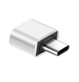 Avizar Adaptateur pour MacBook USB C Mâle vers USB 2.0 Femelle 480 Mbps Argent