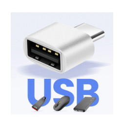 Avizar Adaptateur pour MacBook USB C Mâle vers USB 2.0 Femelle 480 Mbps Argent