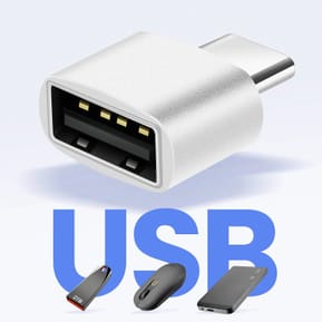 Avizar Adaptateur pour MacBook USB C Mâle vers USB 2.0 Femelle 480 Mbps Argent — image 3