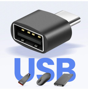 Avizar Adaptateur pour MacBook USB C Mâle vers USB 2.0 Femelle 480 Mbps Noir