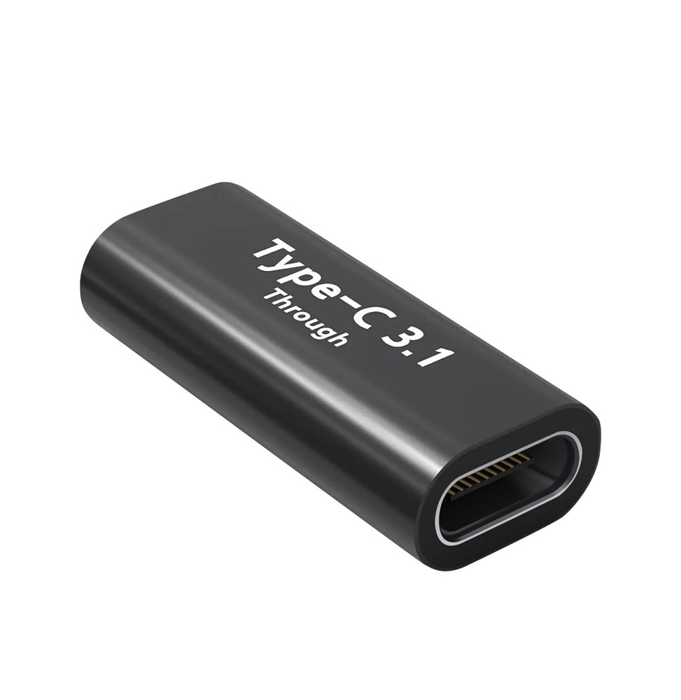 Avizar Adaptateur Rallonge USB-C Femelle vers USB-C Femelle Design Compact Noir