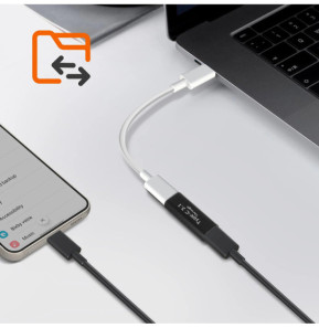Avizar Adaptateur Rallonge USB-C Femelle vers USB-C Femelle Design Compact Noir