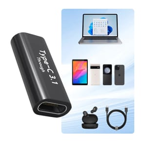 Avizar Adaptateur Rallonge USB-C Femelle vers USB-C Femelle Design Compact Noir — image 5