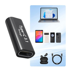 Avizar Adaptateur Rallonge USB-C Femelle vers USB-C Femelle Design Compact Noir