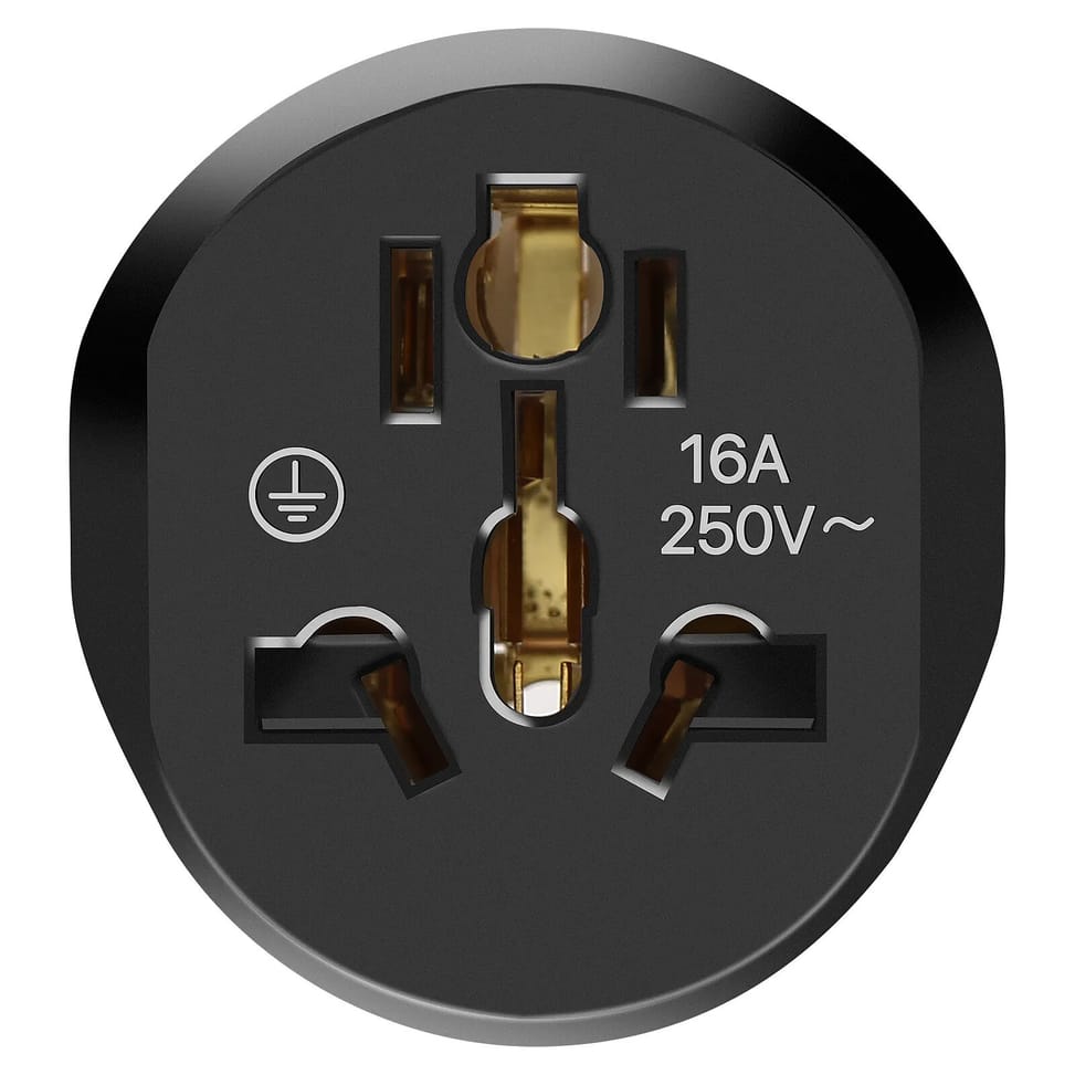 Avizar Adaptateur Universel de Voyage EU vers UK / AU / USA / CN Compact Noir — image 2