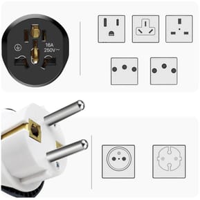 Avizar Adaptateur Universel de Voyage EU vers UK / AU / USA / CN Compact Noir — image 3