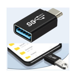 Avizar Adaptateur USB C + USB, Pack de 4 Adaptateurs OTG mâle femelle, Noir