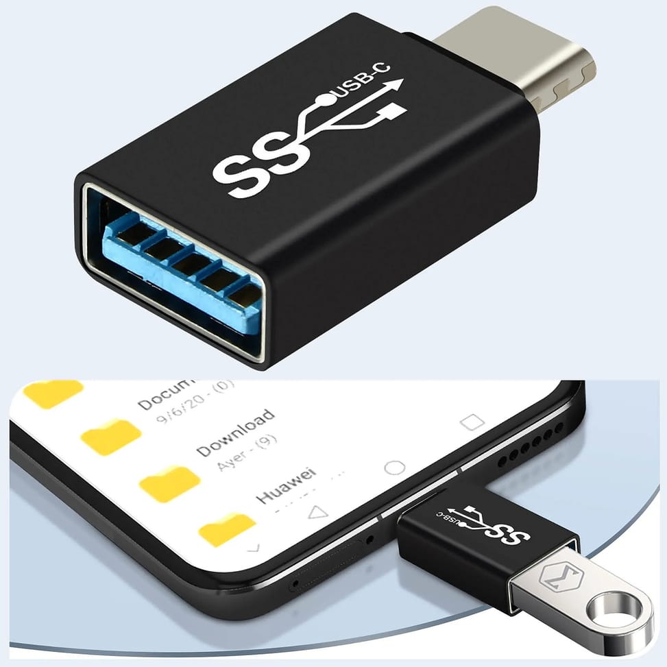 Avizar Adaptateur USB C + USB, Pack de 4 Adaptateurs OTG mâle femelle, Noir — image 2